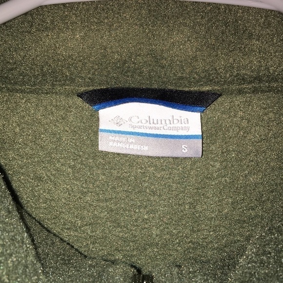 Columbia Mens Army green and gray fleece vest size small - Picture 3 of 4